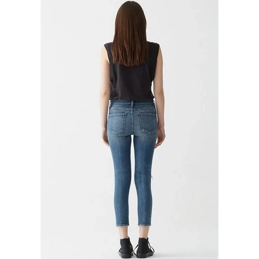 AGOLDE Sophie Distressed High Rise Skinny Crop Jeans A018-843 Size 24